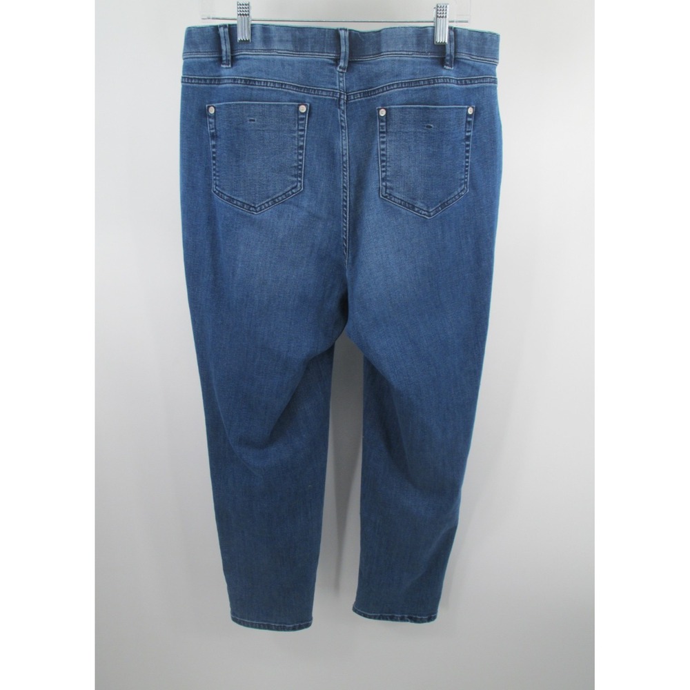J. JILL Authentic Fit Slim Ankle Jeans Womens 16 Blue Denim Mid Rise Stretch - Picture 3 of 16